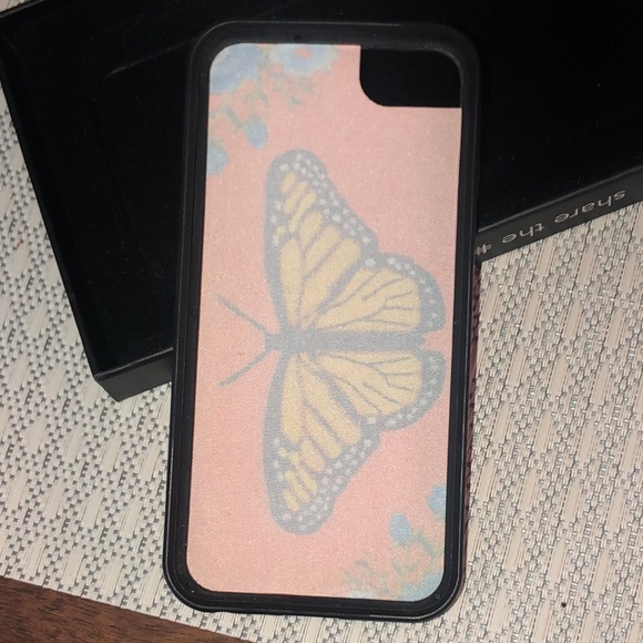 Limited edition Wildflower iPhone 6/7/8/SE case red with monarch butterfly - Picture 7 of 7